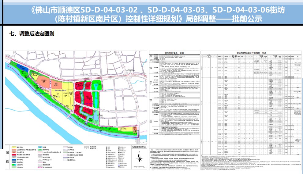 调整|涉及3个旧改！新增3所学校！陈村新区南片区规划调整公示