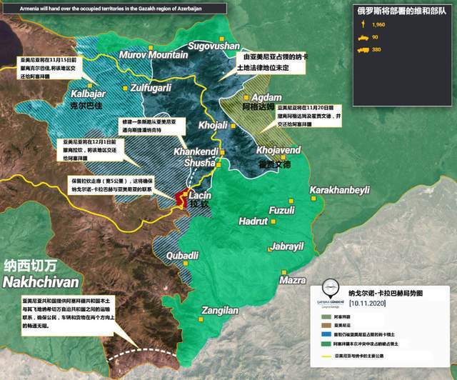 战争|阿塞拜疆刚攻下纳卡重镇,仅控制纳卡半壁江山!战争就戛然而止