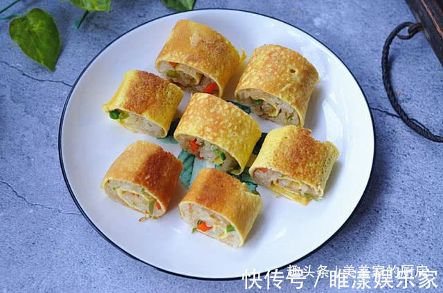 青豆|早餐不必太复杂，儿子最爱这，蒸一蒸卷一卷，比馒头省事比烧卖香