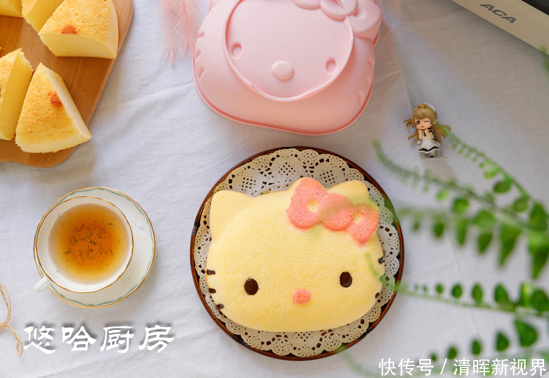 回到|百分百成功的Kitty戚风蛋糕,松软湿润不开裂,一秒回到纯真童年