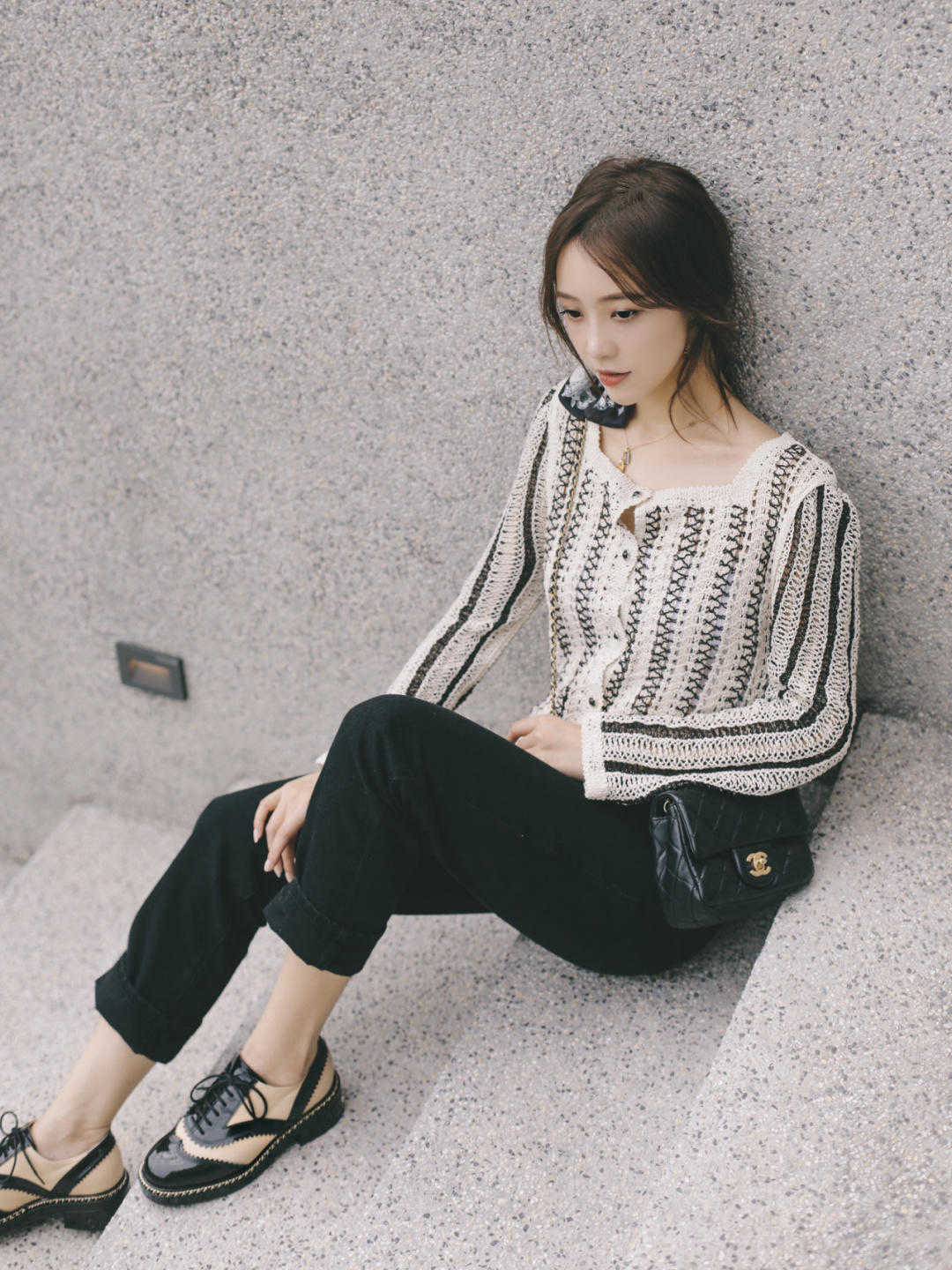 裤子|真正优雅的女生,秋天这样穿搭,针织衫原来还能这样搭配,很高级