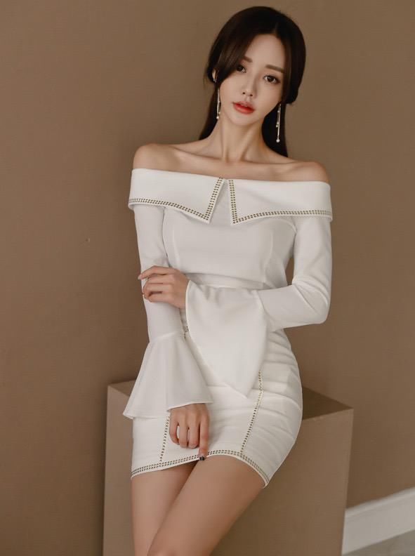 孙允珠V领包臀裙和一字肩晚礼裙，穿搭各有特色，哪款显性感身材