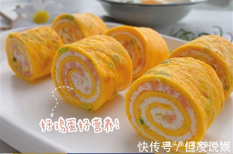 快手|5分钟快手日式鸡蛋卷，做法简单一次成功！