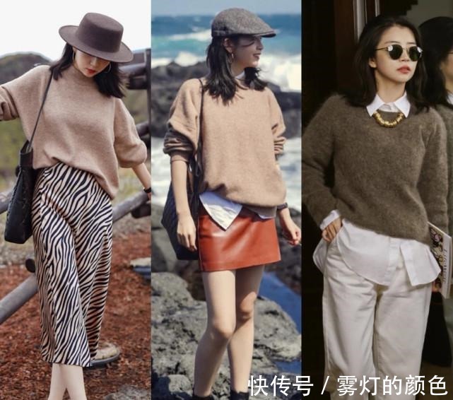 三木 秋冬的针织衫不用多,学三木的穿搭思路,温柔减龄又气质