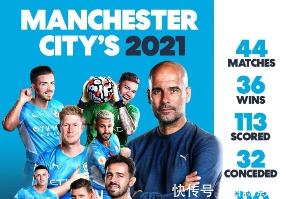 英超冠军|2021年曼城所向披靡!瓜迪奥拉缔造5大纪录,第6座英超冠军在招手