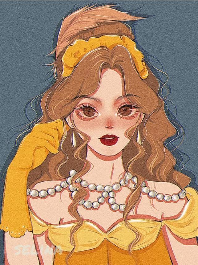 乐佩|迪士尼公主宫廷风头像，艾莎和乐佩像闺蜜，花木兰英气满满