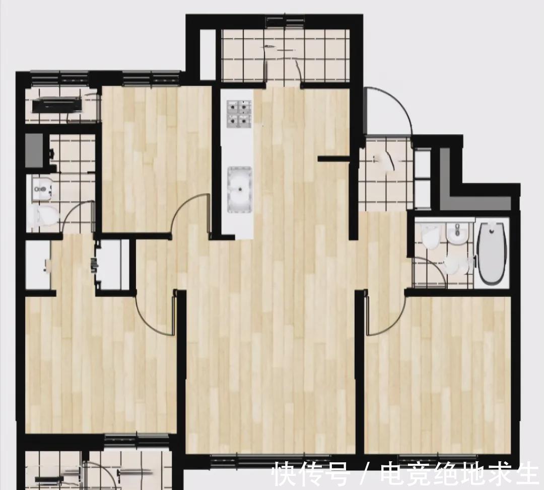 收纳|79㎡新房“去繁求简”,衣帽间、娱乐室、双卫生间…简单新婚生活