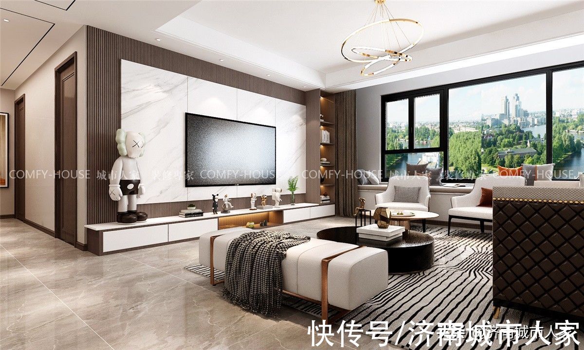 装修|澄波府邸现代轻奢风格装修效果图