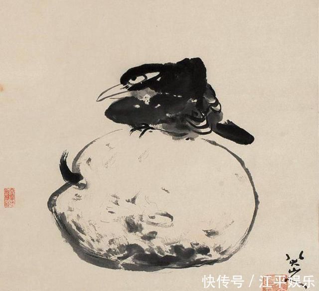佛家!八大山人画了一只鸟,眼神忧郁,放大10倍,看懂的:都是过来人