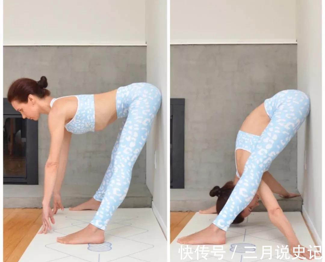 一条腿|7个靠墙拉伸的瑜伽动作,拉伸感觉超级强烈