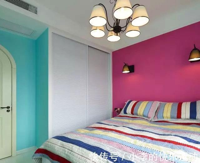 客餐厅|54平两室公寓,色彩搭配好大胆,餐厅的上下柜,好看又好用