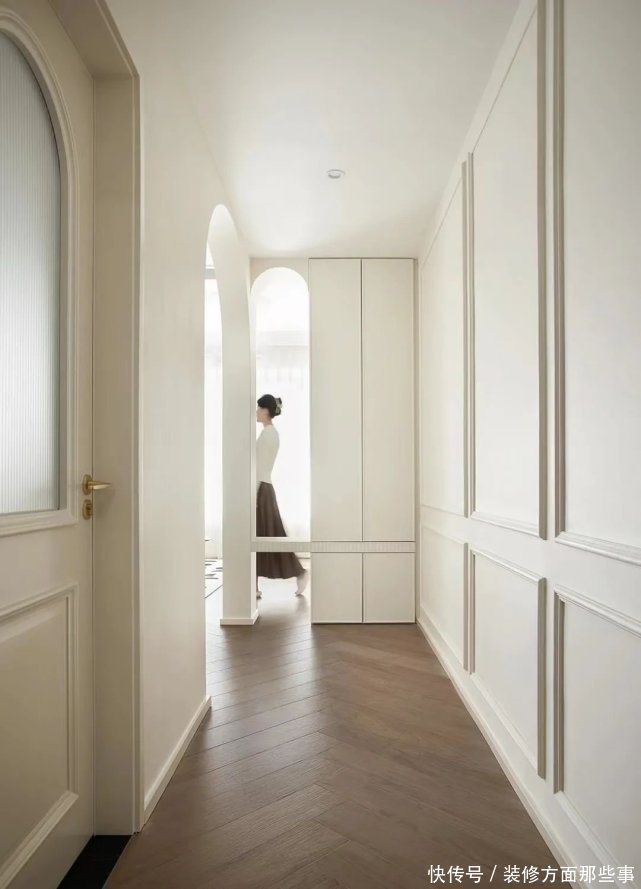 拱形|65㎡奶油色+拱形门搞定轻法式风,原来小户型也可以这么仙!