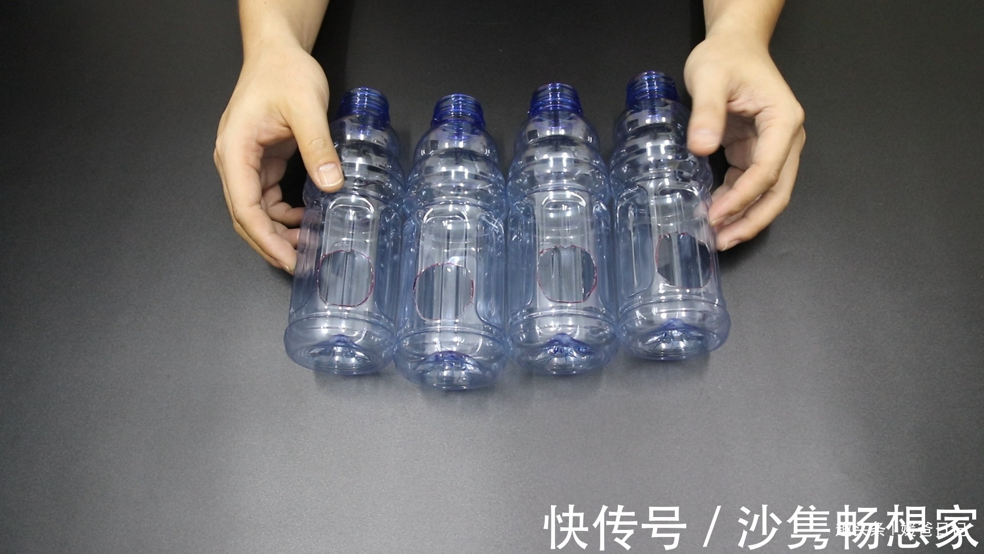 小鱼缸|用5个塑料瓶制作一个四方形的小鱼缸，这个废品利用，太棒了