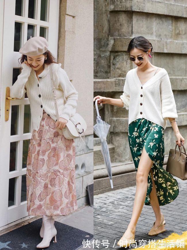 搭配|今秋火了一种穿搭:叫“针织衫+半裙”,显瘦又高级,谁穿谁好看