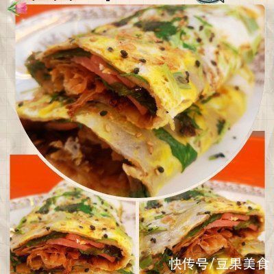 家庭版煎饼果子这样做好看好吃又解馋,孩子天天吃不够