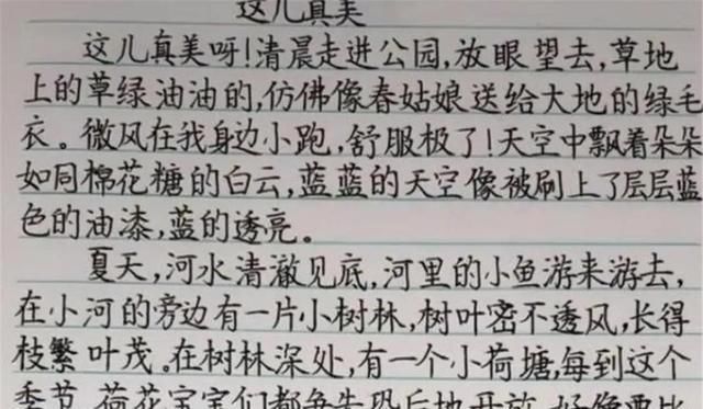 书写习惯|小学生作业被老师晒出来，工整如打印体，网友：我们班里也有一个