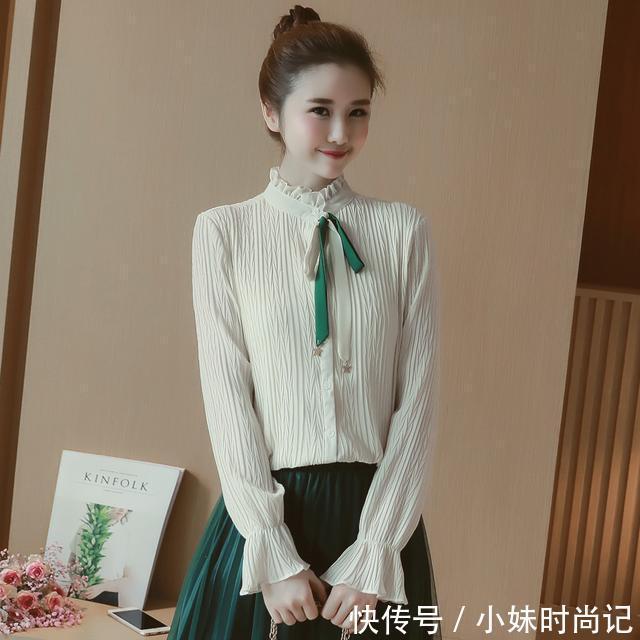 系带 清水出芙蓉,纯清初春衬衫