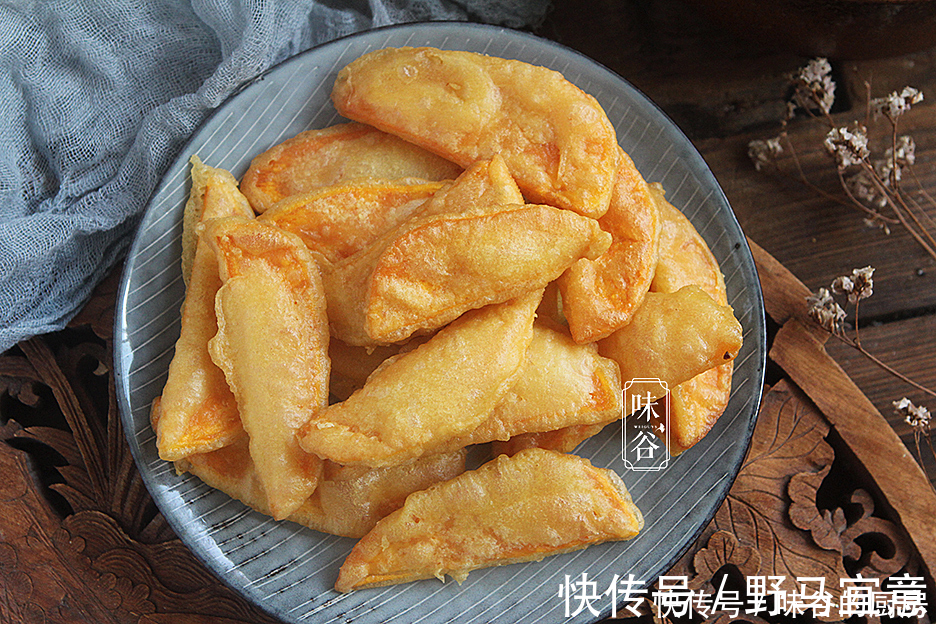 炸粉|红薯别再烤着吃了,这样做成零食,金黄酥脆又好吃,真后悔做少了