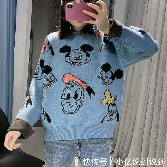 发现|无意中发现今年流行这假二件“卡通毛衣”,温柔减龄提气质