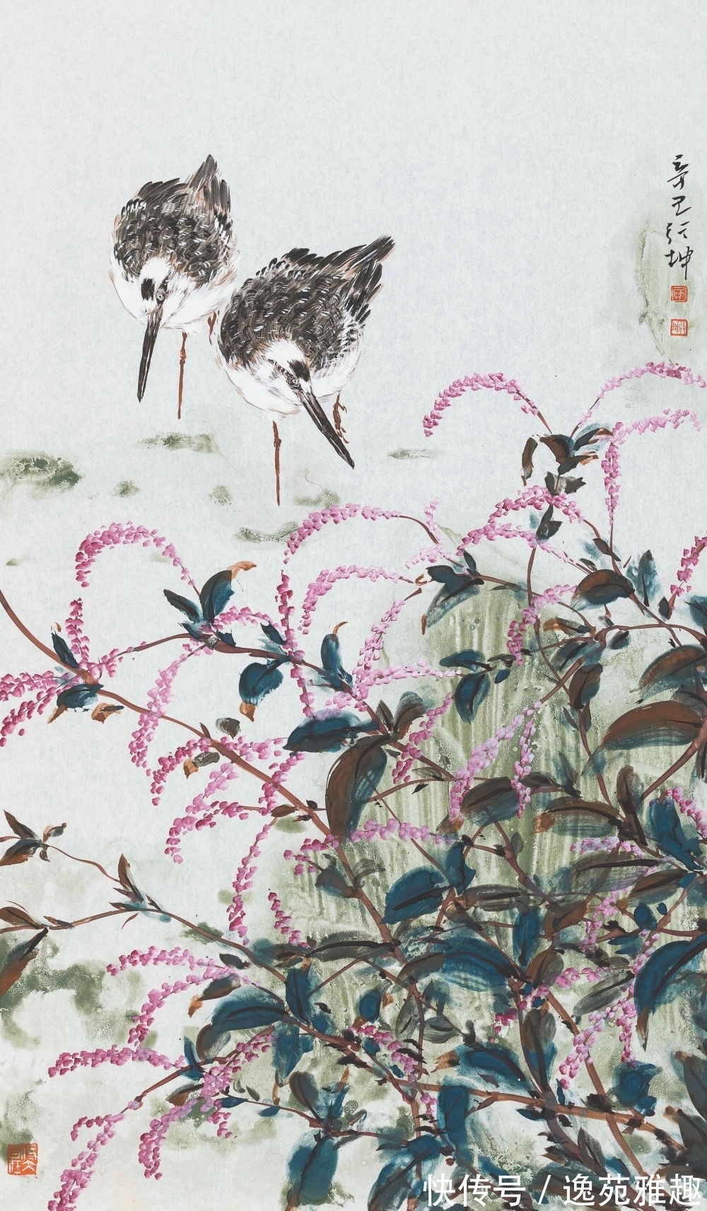 花鸟画$「生活美学」美学评论家冯德祥论画家师行坤花鸟画中的美学思想