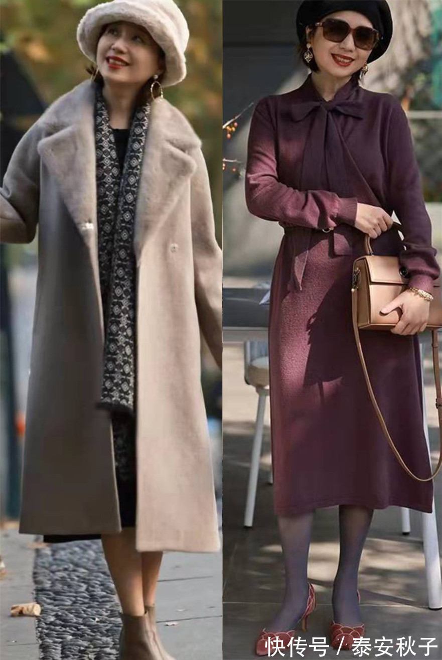 穿搭|过年了,55岁“大妈”的高级感穿搭示范:又美又时髦!