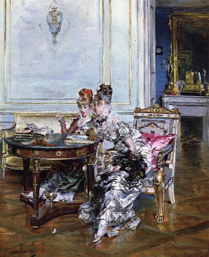 博尔迪尼$意大利画家博尔迪尼笔下的女子,女人味十足