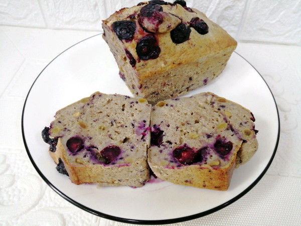 无油无糖杂粮爆浆蓝莓磅蛋糕