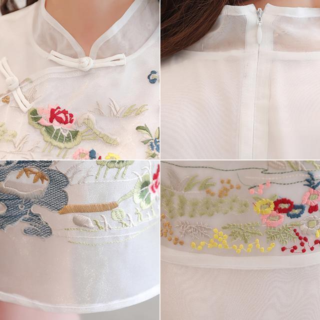 刺绣 秀丽改良版旗袍,尽显东方女性优雅韵味