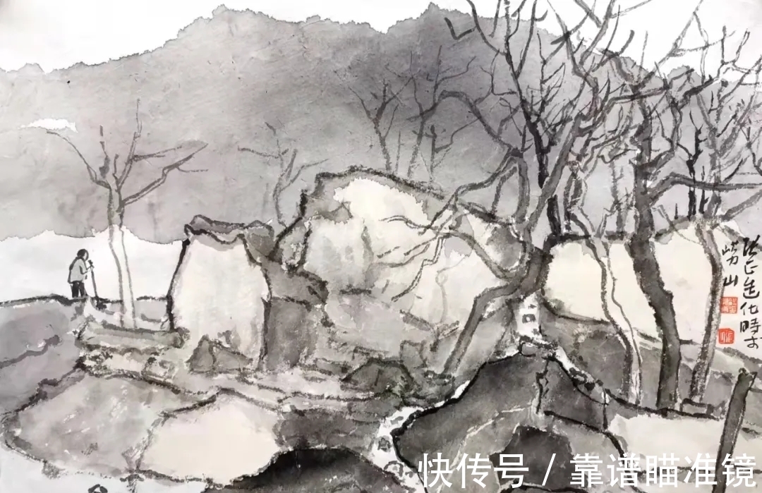 清溪$张正山水画,似一条从传统大山里流出的清溪