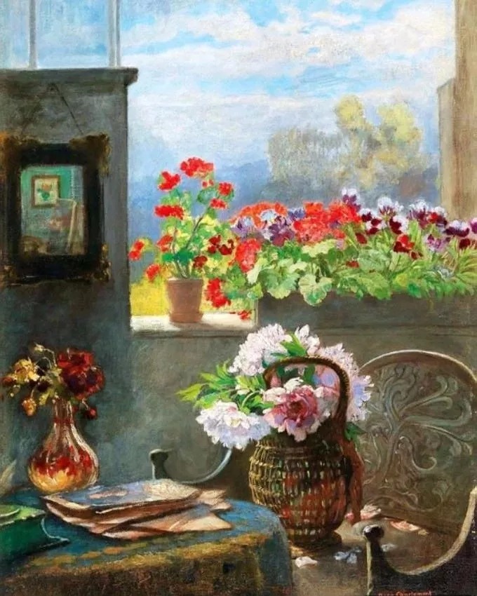 爱雨果!奥地利艺术大师,爱雨果·查勒蒙特的油画作品很清新自然!