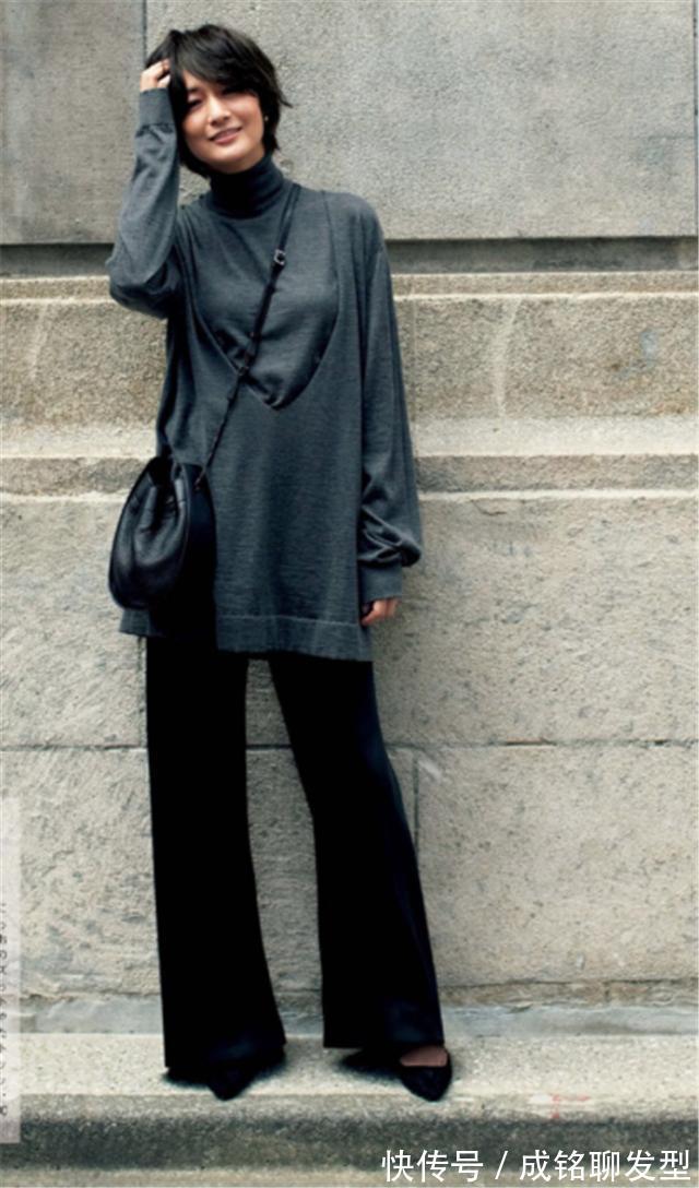 锥形裤|福冈佳子真是最会穿的女人,气质优雅审美独特,52岁依然光彩照人