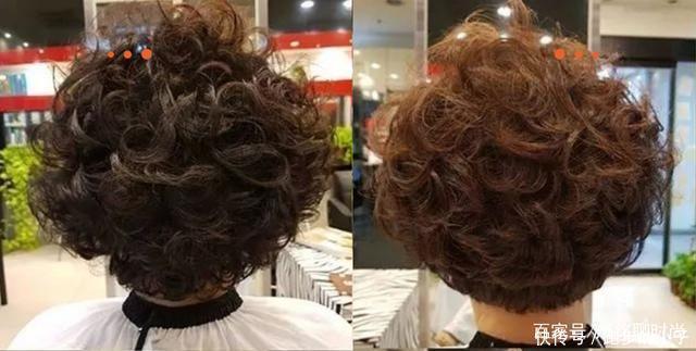 烫发|60岁头发少怎么烫发减龄又显发量多试试棕色小卷发，时髦又养眼