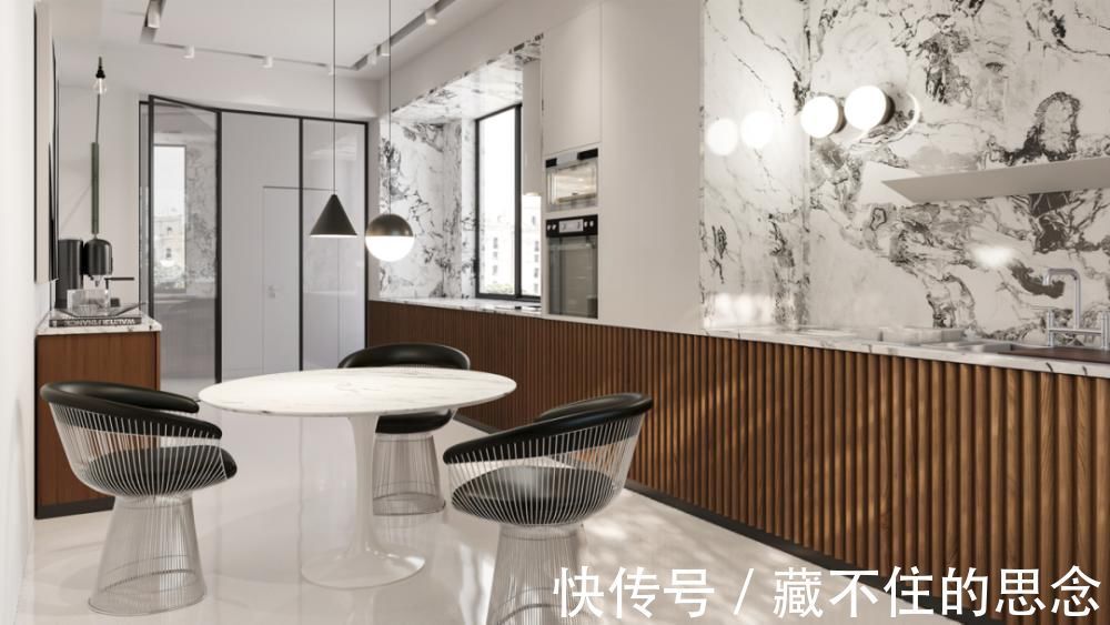 studio|超大客厅+双排式厨房,奢华大平层只做一室一厅也太壕了!