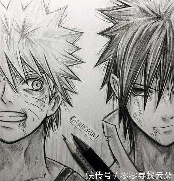 带土|大佬用一支铅笔征服无数漫迷,手绘《火影忍者》拼贴图,超炫酷!