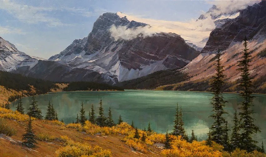 油画&她的风景油画清新自然，浪漫且又淳朴