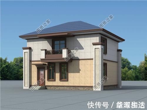 自建|进深九米的农村二层自建房屋图,拿图建房,省心省力还省钱