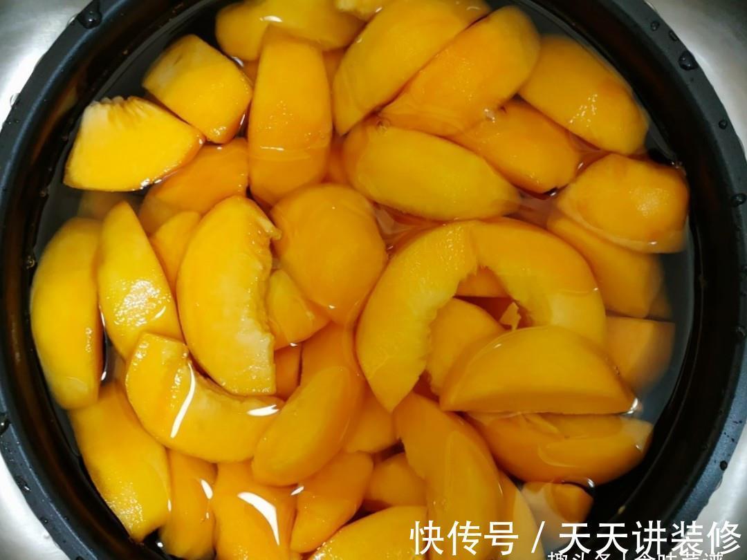 自制|在家自制黄桃罐头,清甜爽口美味,3小时就能吃,再也不用去买了