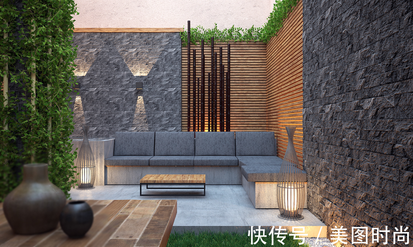 花园|30㎡上下庭院如何设计?这种精致的治愈系现代风小花园,太好看啦