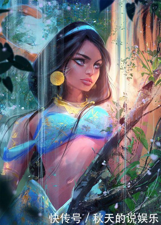 莫阿娜|以油画方式打开迪士尼,艾莎反派即视感,康蒂公主原来可以这样美