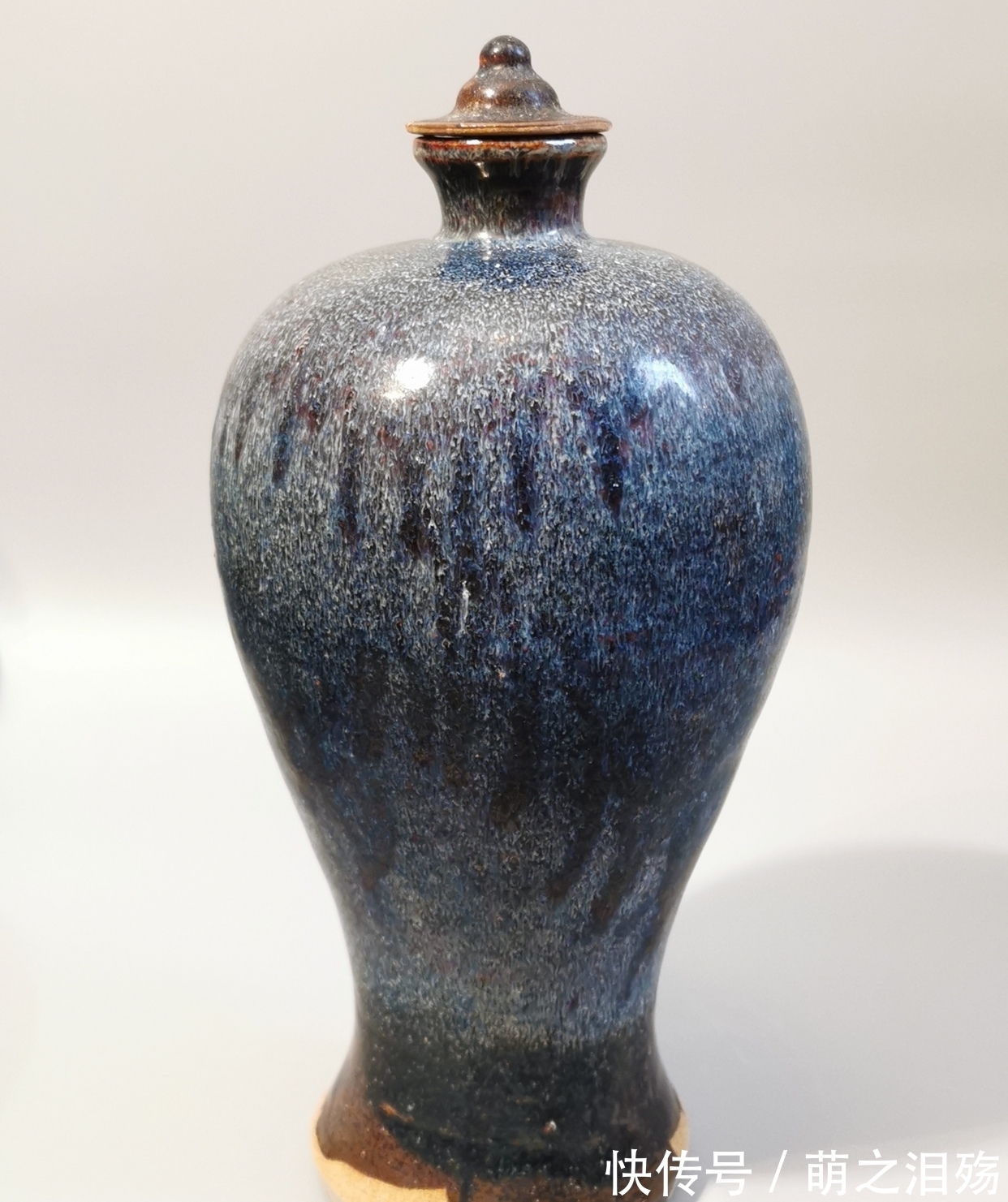 金华!崔凯:窑变釉梅瓶,仿吉州窑