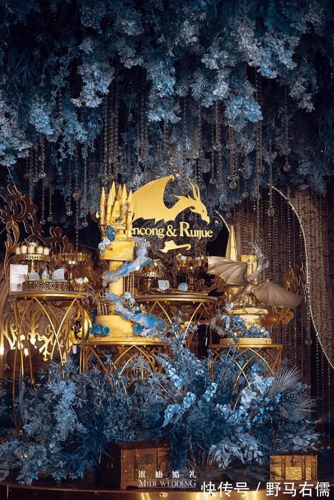 中世纪@用浓烈的色彩和精美的造型,带你感受一场沉浸式的北欧神话婚礼