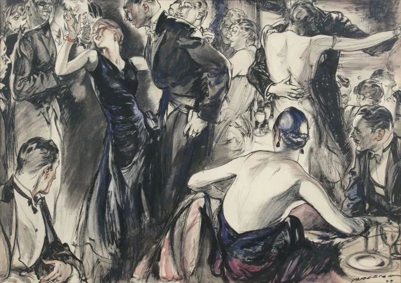 上流社会@美国最伟大的插画家,记录了上流社会的男男女女纸醉金迷的情景