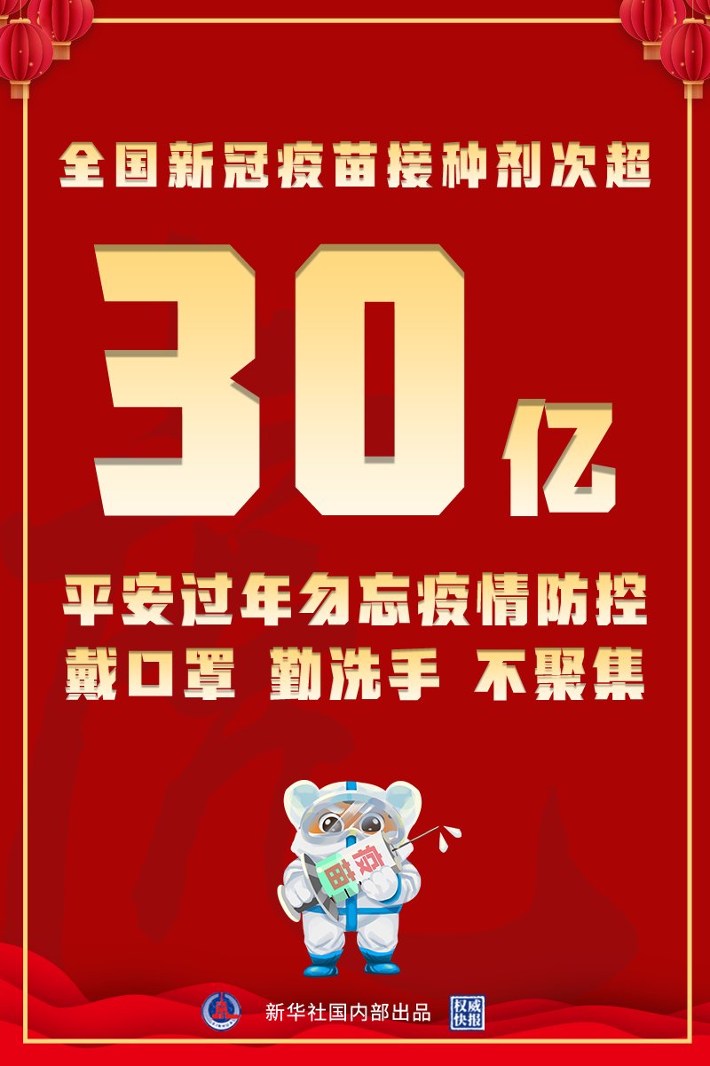 全国新冠疫苗接种剂次超30亿|权威快报| 接种