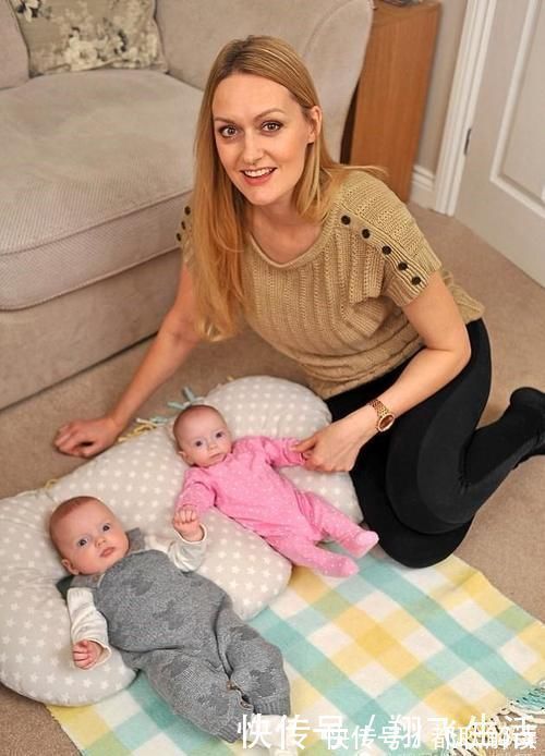 女子|英国女子怀孕三周后又怀孕!刨腹产生下一对龙凤胎,哥哥比妹妹大了一圈!
