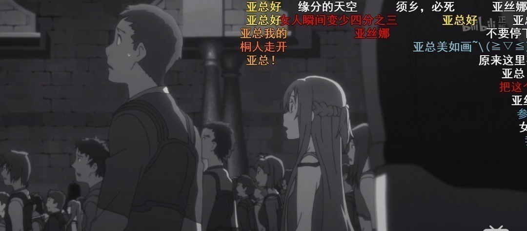 桐人|刀剑神域亚丝娜初登场时,B站弹幕都发了啥