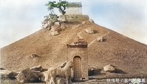 祁连山|百年前的霍去病墓老照片：外形似祁连山，图5“马踏匈奴”很霸气