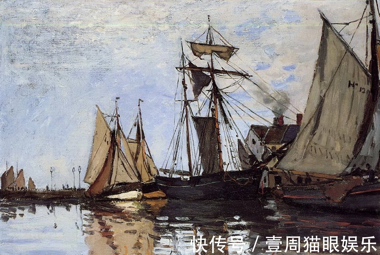 沙龙#成员的油画风格已发生变化,莫奈却坚持着,他才是忠实的印象派