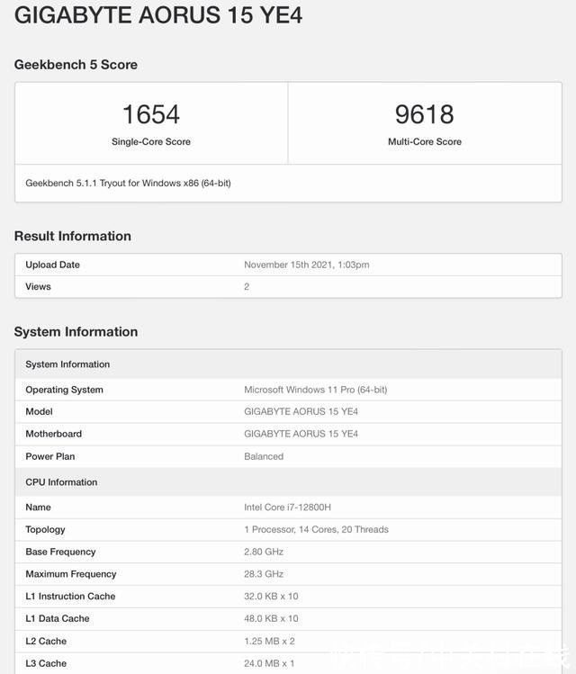 主频|性能拉满 i7-12800H处理器现身跑分平台：14核20线程