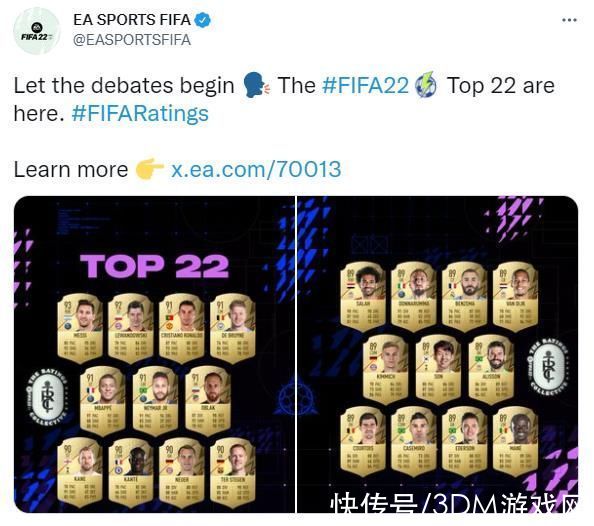 ps4|《FIFA 22》球员排名公布 梅西仍然位居第一