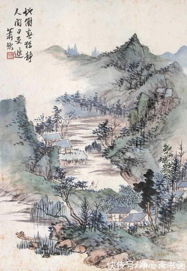 山水|不愧是国画大师的山水，太精彩了，养眼!